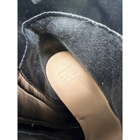 INC Calf Hair Ankle Boots Size 7 Tan Black Leopard Print Block Heel Zipper - Picture 10 of 10